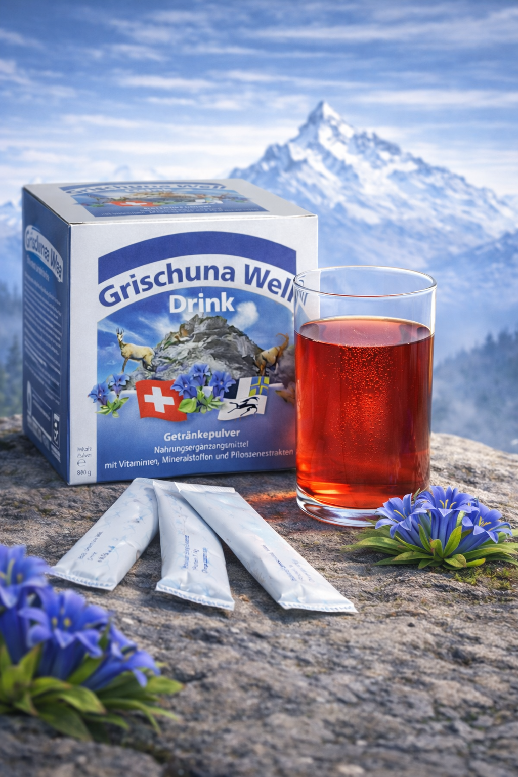 Grischuna Well Drink – täglicher Vital-Drink im praktischen Stickpack